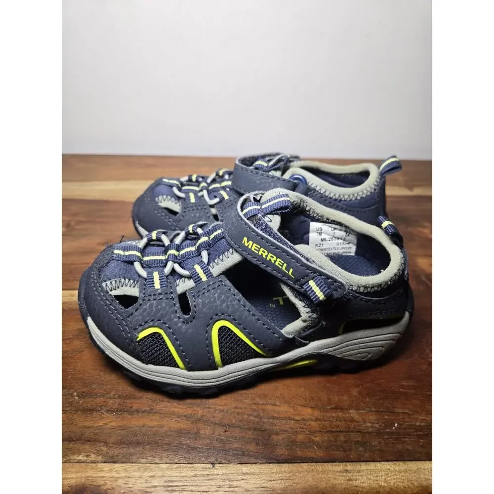 Merrell “Hydro 2 Boys Sport Sandals” Sz 7M Hiking Navy Blue Adjustable Str